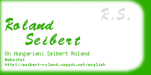 roland seibert business card